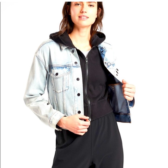 Athleta Jackets & Coats Athleta Double Time Denim Jacket With